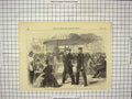 Original Old Antique Print 1866 War King Saxony Neue Welt Hietzing Vienna 19th