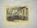 Original Old Antique Print War 32Nd Regiment Prussian Lanwehr Frankfort Railway