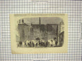 Original Old Antique Print Scene Silk Street Adelphi Salford River Floods