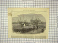 Original Old Antique Print 1866 Floods Lancashire England View Crescent Salford