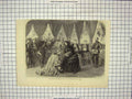 Original Old Antique Print Scene Queen England Knighting Mayor Wolverhampton