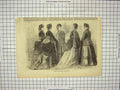 Original Old Antique Print Womens Fashion Robes Mantles Dresses