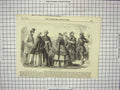 Original Old Antique Print 1856 Paris Winter Fashion Ladies Dresses Victorian