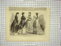 Original Old Antique Print Ref.890 Paris Fashion July Ladies Dresses