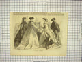 Original Old Antique Print Paris Fashion December Ladies Dresses