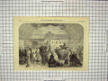 Original Old Antique Print 1865 London Exhibition Arts Manufactures Islington