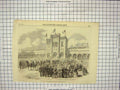 Original Old Antique Print 1866 Arrival King LeopTir National Brussels War 19th