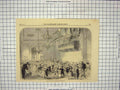 Original Old Antique Print 1866 Children'S Ball Boston America Dancing Party