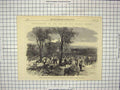 Original Old Antique Print 1866 War Austrian Siers Cutting Trees Florisdorf