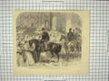 Old Antique Print Prussian Festival Victory Berlin Wreaths King Germany