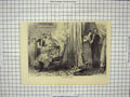 Original Old Antique Print Family Home Scene Whispers Secrets