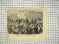 Original Old Antique Print War Waggon Load Prussian Vivandieres Vienna Siers