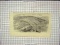 Original Old Antique Print Evacuation Auadrilateral Austrian Redoubts Peschiera