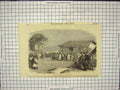 Old Antique Print 1866 War South America Troops Allied Army Mass Service 19th