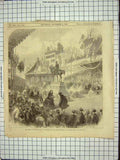 Original Old Antique Print Queen Unveiling Statue Prince Consort Wolverhampton
