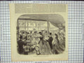 Original Old Antique Print Dramatic College Fete Crystal Palace London England