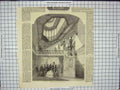 Original Old Antique Print Windsor Castle Private Staircase Architecture