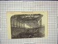 Original Old Antique Print 1864 Fine Art Ruins Building Fire Destruction 19th