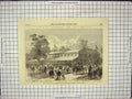 Original Old Antique Print 1868 Prince Alfred Australia Duke Agricultural Show