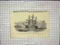 Original Old Antique Print 1852 Ship Centaur Calcutta Lost Arabia Victorian