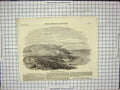Original Old Antique Print 1854 Burwood Copper-Smelting Works Sea Cliffs 19th