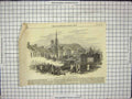 Original Old Antique Print 1853 Gavazzi Riot Montreal Canada Street Battle 19th