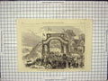 Original Old Antique Print Scene Magistrates Rothesay Welcoming Marquis Bute
