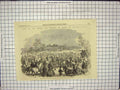 Old Antique Print 1866 Prince Wales Belvoir Castle Duke Rutland Foxhounds 19th