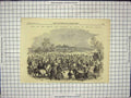 Old Antique Print 1866 Duke Rutland Foxhounds Piper Hole Bevloir Castle 19th