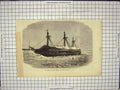Original Old Antique Print H.M.S. Aurora Winter Quarters Quebec Ship Ice 20th