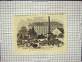 Original Old Antique Print Scene Accident South Woodside Kelvinbridge Glasgow