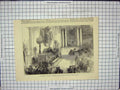 Original Old Antique Print Brother King Portugal House Peers Lisbon Meeting