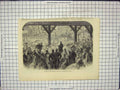 Old Antique Print Opening Yorkshire Fine Art Industrial Exhibition People