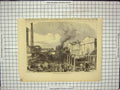 Original Old Antique Print Ruins Late Fire Southampton England
