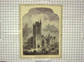 Original Old Antique Print Exterior Free Barony Church Glasgow Architecture