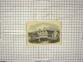 Original Old Antique Print View Timber Pond Boathouse Buildings