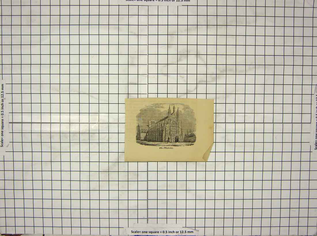 Original Old Antique Print View Winchester Cathedral Architecture