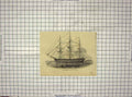 Original Old Antique Print Condemned Sailing Ship Glenelg Indiaman Victorian