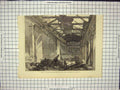 Original Old Antique Print Ruins Ball-Room Northumberland House