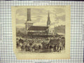 Original Old Antique Print General Election Westminister At Hustings