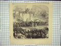 Original Old Antique Print Closing International Exhibition At Havre
