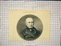 Original Old Antique Print Late Count Brunnow C.1875 19th Century