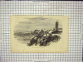 Original Old Antique Print View Bahia From Public Gardens Boats Prin