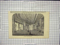 Original Old Antique Print Crimson Drawing Room Windsor Castle