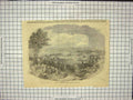 Original Old Antique Print Home At Philanthropic Society'S Farm