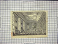 Original Old Antique Print State Apartments The Vandyck Room