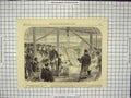 Original Old Antique Print Prince LepFoundation Stone Hants 18th Century