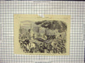 Original Old Antique Print Princess Prince Leaving Windsor Damaged