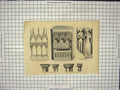 Original Old Antique Print Tombs Cathedrals Church English Capitals Prin