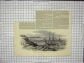 Original Old Antique Print Steam Ships Isle Wight Stranded Thorness